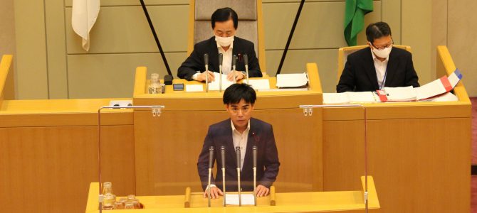 議員報酬削減に関する議案を上程しました